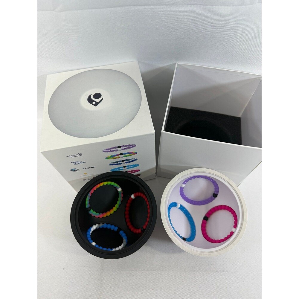 Lokai Pact cause collection features six silicone bracelets packaged in a collec